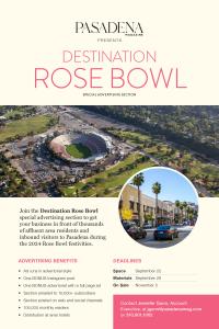 Destination Rose Bowl ad solicitation banner
