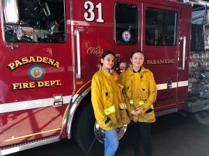 health Career students at Fire Department