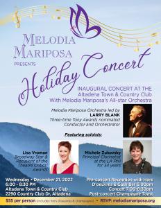 Melodia Mariposa concert flyer