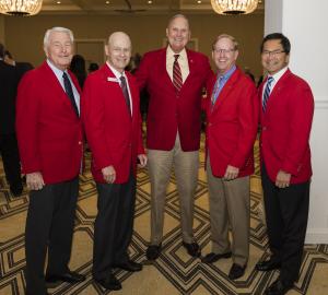 Past presidents with lance Tibbet