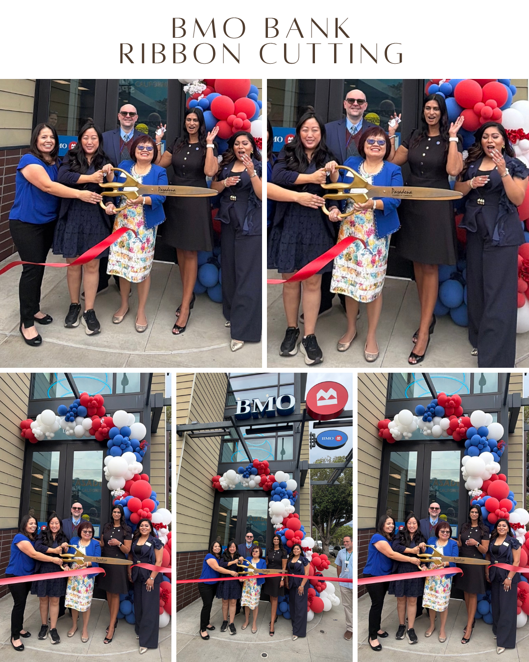 BMO Bank Ribbon Cutting photo collage