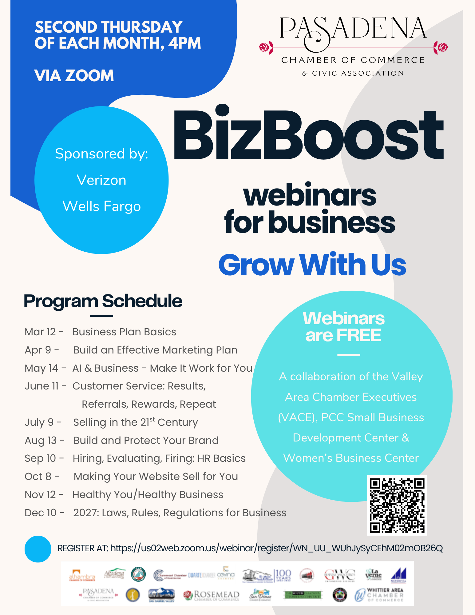 BizBoost Webinar series flyer
