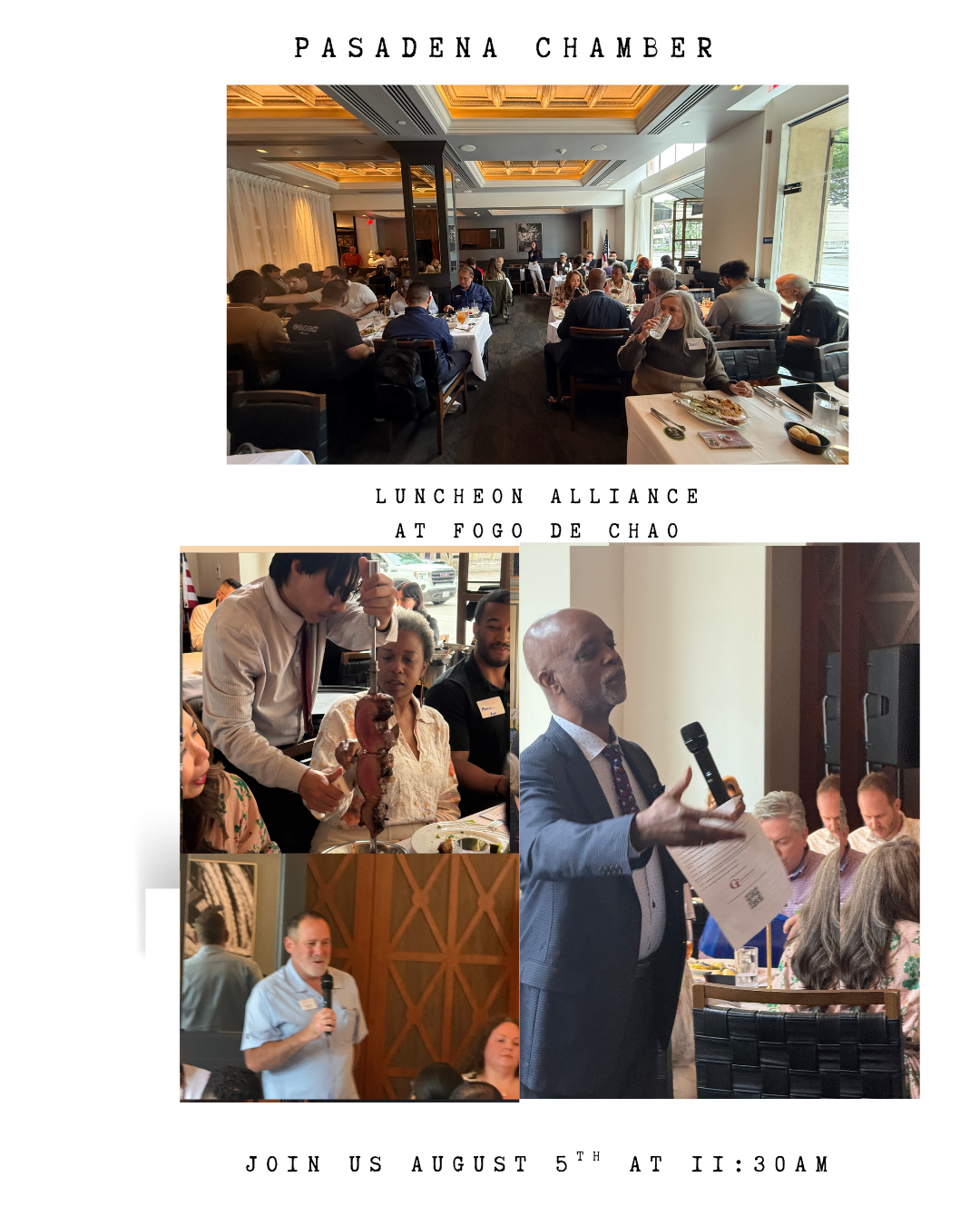 Pasadena Chamber luncheon alliance photo collage