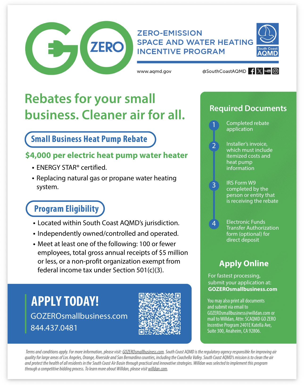 Go Zero Grant rogram flyer