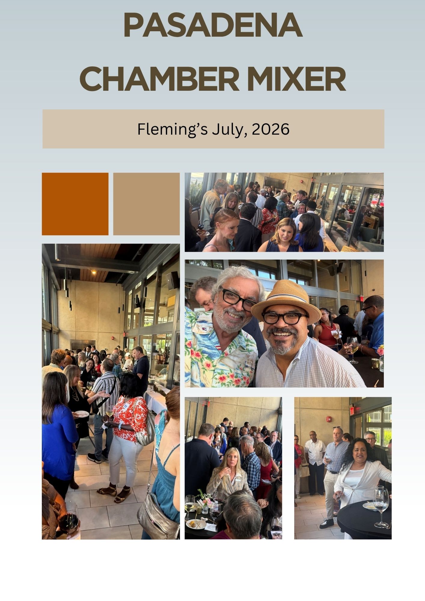 Pasadena Chamber July mixer photo collage