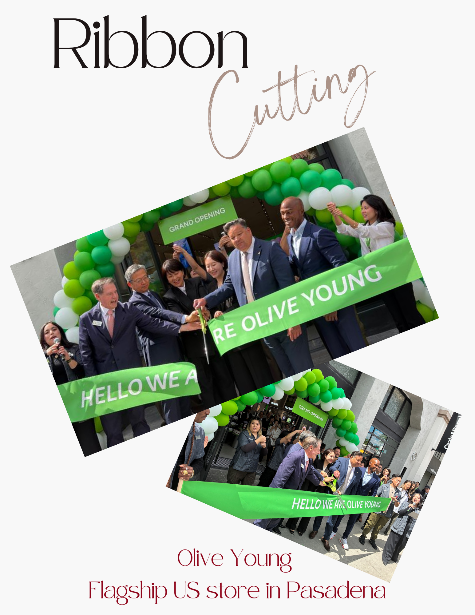 Olice Young Ribbon Cutting Photo collage