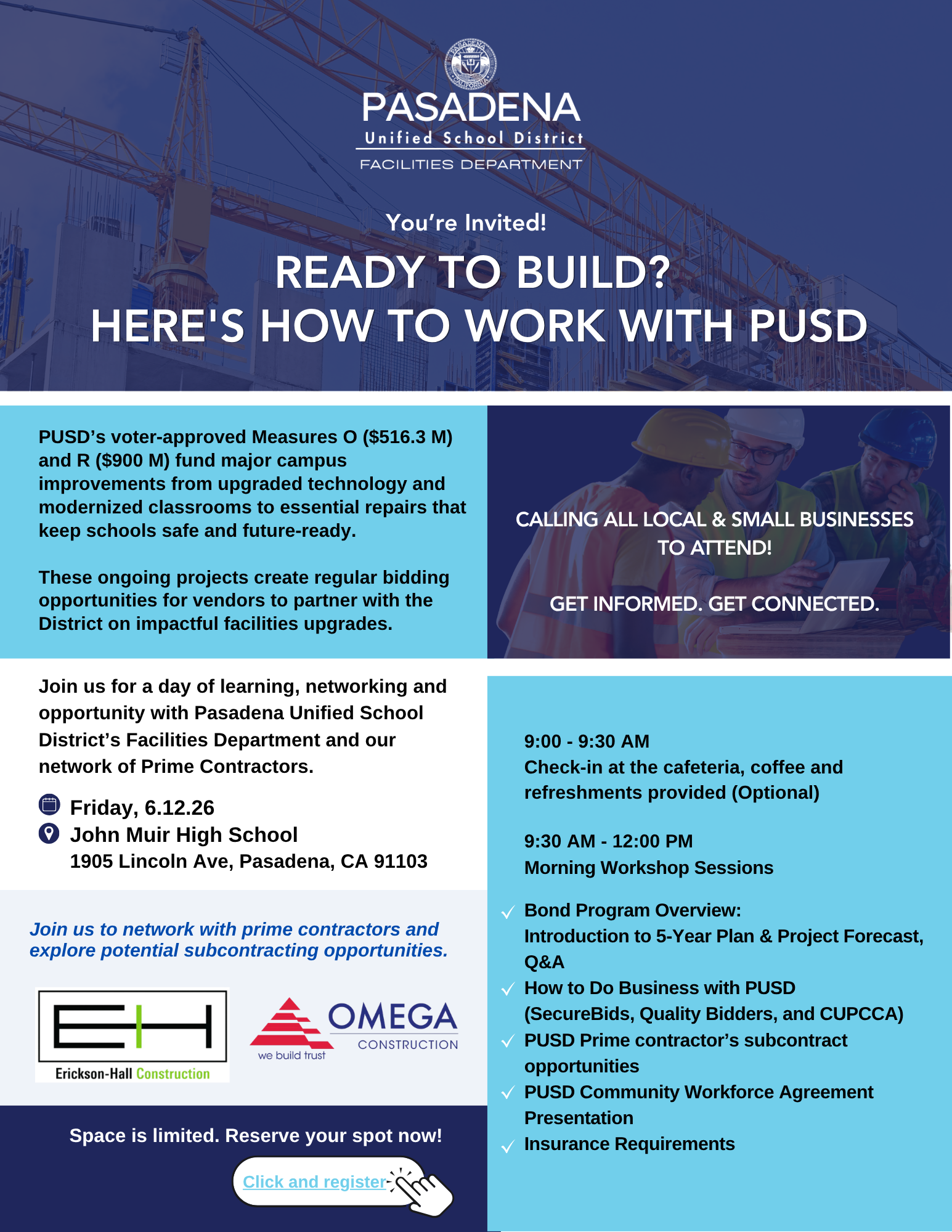 PUSD Contractors meet and grett flyer