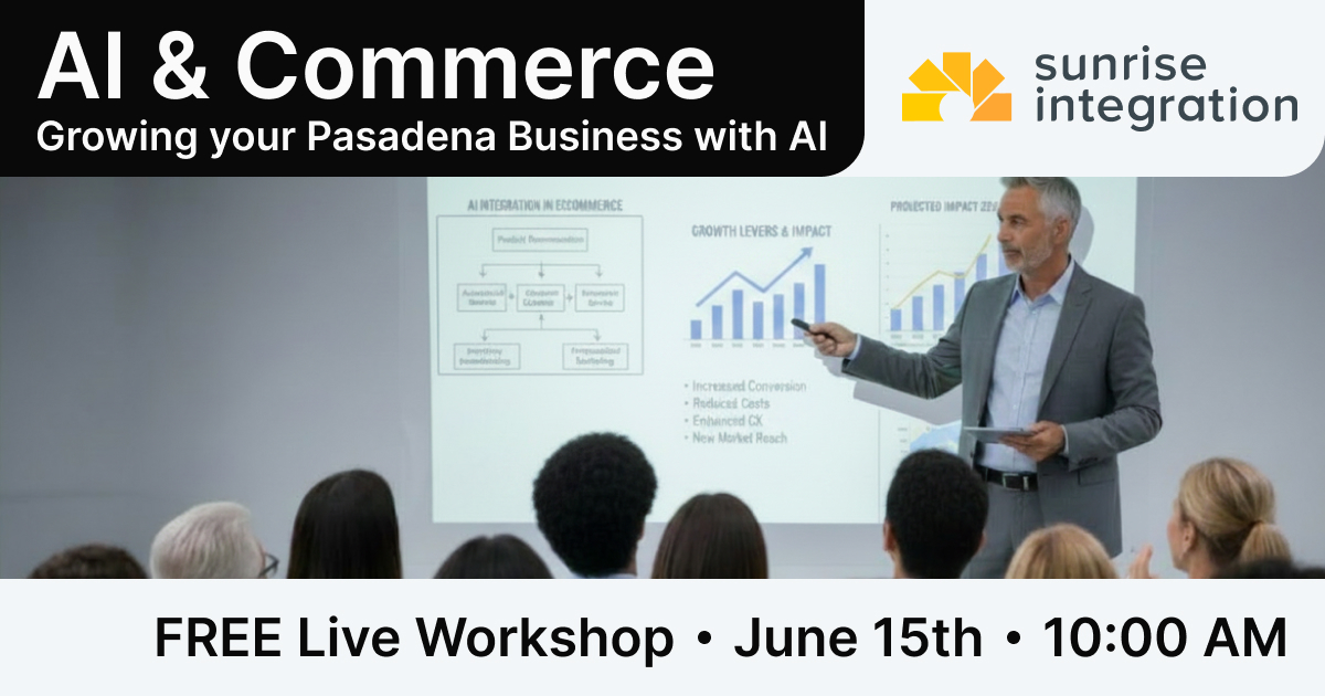 Sunrise Integration AI workshop flyer