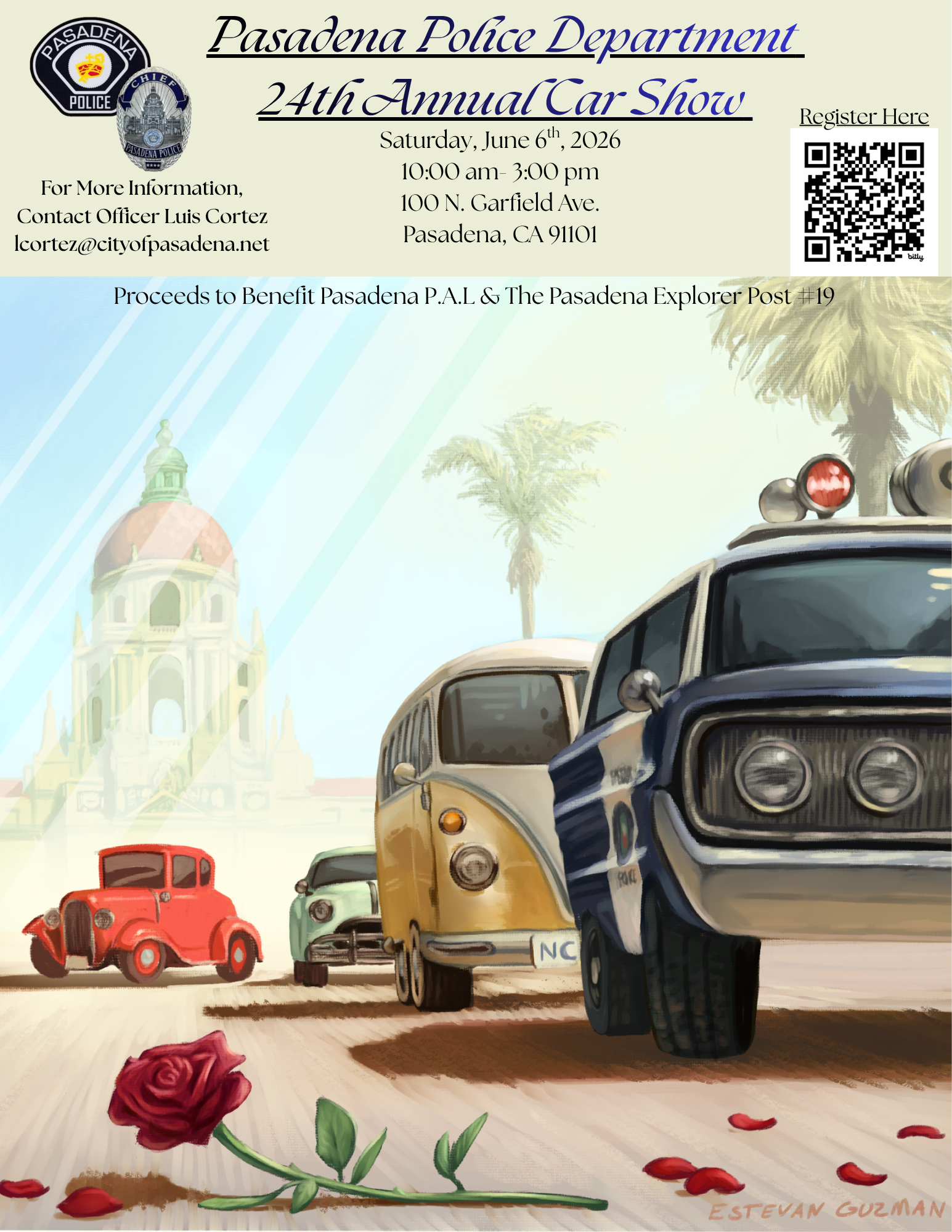 Pasadena Police car show flyer