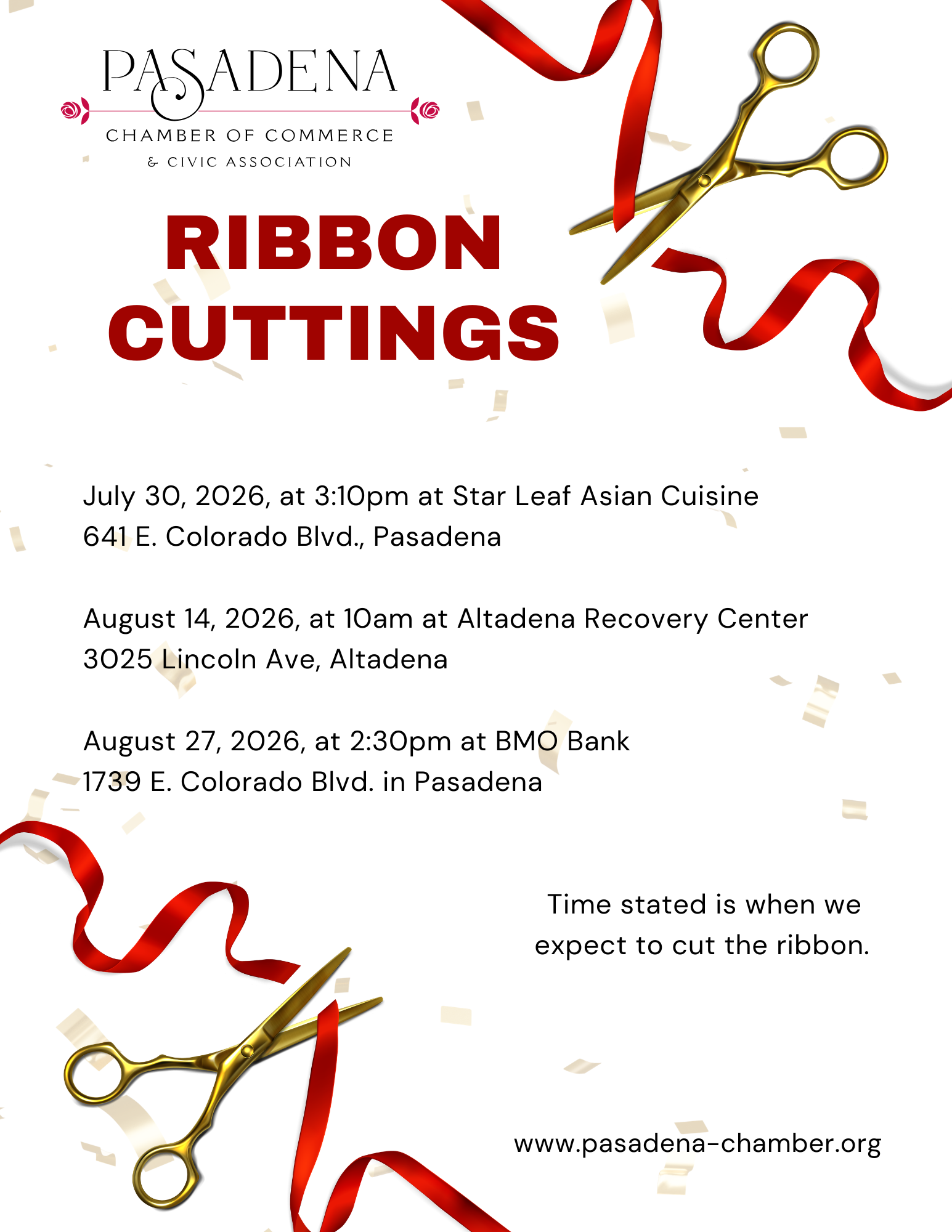 Ribbon Cuttings flyer