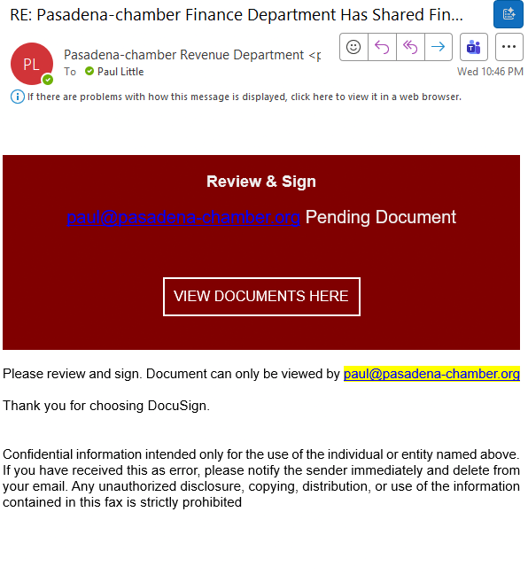 Scam email graphic screenshot