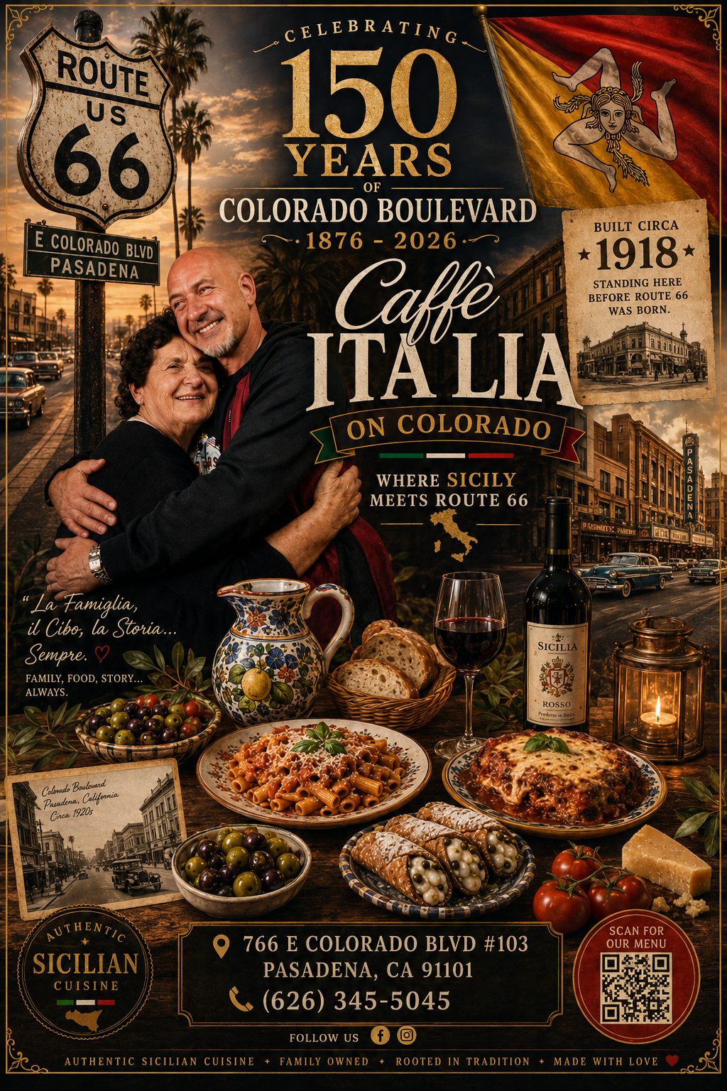 Caffe Italia Route 66 flyer