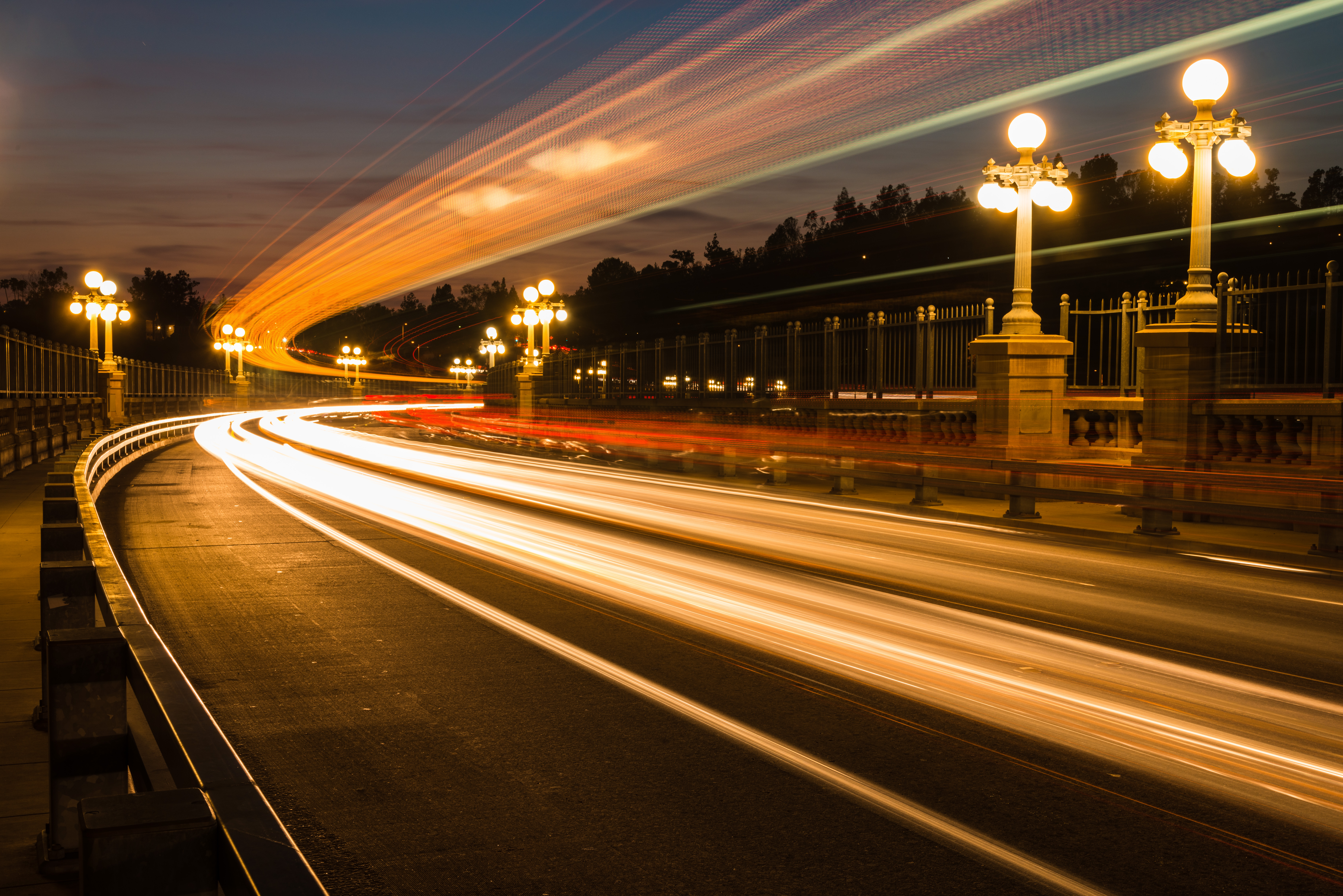 Clolrado street bridge at night photo