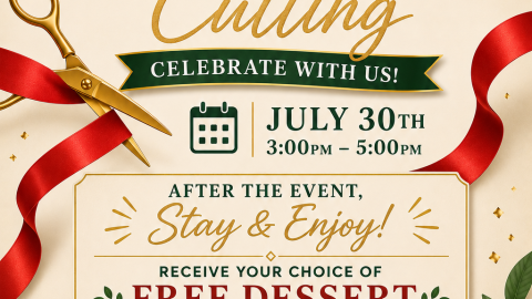 Star Leaf Asian Cuisine ribbon cutting flyer