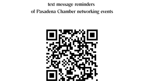 TEcxt message reminder of chamber events flyer
