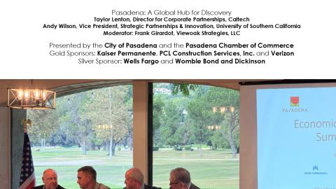 Economic Summit invite and panel photo from 2025