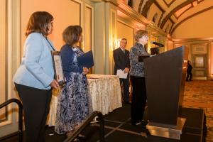 Joan De Souza thanks the Board for giving Business 4 Business the Corporate Citizen Award Joan De Souza thanks the Board for giving Business 4 Business the Corporate Citizen Award