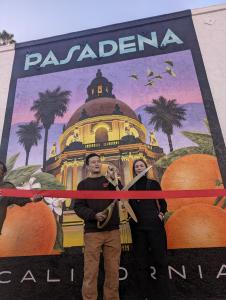 Pasadena Mural Ribbon Cutting photo