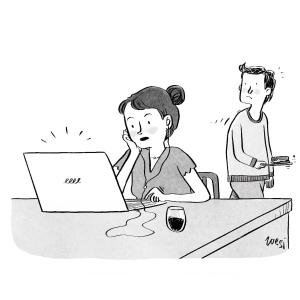 New Yorker office Christmas party comic