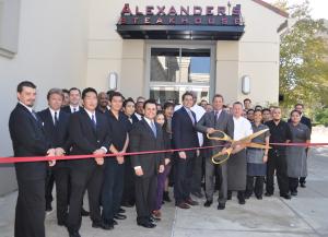 Alexander's Steakhouse opened at 111 North Los Robles in Pasadena with a ribbon cutting ceremony.