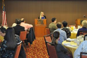 Sponsor Autism Speaks discussed their annual fundraising walk at the March Connection Breakfast.