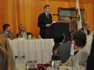 Mayor Bill Bogaard told those at the summit that Pasadena's finances are strong.
