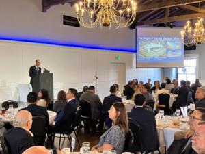 Pasadena Economic Development Director David Klug highlighted developments in Pasadena. Economic Development Director David Klug at the Economic Summit.