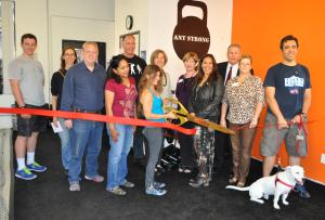 Melody Schoenfeld cut the ribbon to open Flawless Fitness at 1458 East Washington Blvd. in Pasadena.