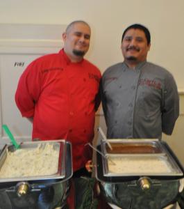 Chefs at Castle Catering served food at the 2014 Holiday Party.