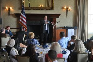 Intellectual property attorney Norman van Treek of Sheldon, Mak and Anderson sponsored the February Luncheon Alliance.