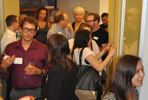 new members enjoyed refreshments and networking at the New Member Reception in August