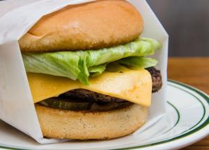 The Hamburger with American at Pie 'n Burger Pie 'n Burger Hamburger with American