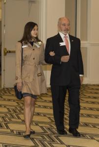 Chamber Ambassadors escort the Royal Court to their seats.