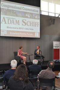 Congressman Adam Schiff at the first Chamber-sponsored Congressional Conversation