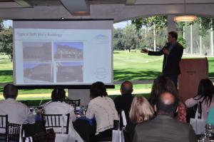 Optimum Seismic explained what a retrofit project looks like. Optimum Seismic at earthquake workshop