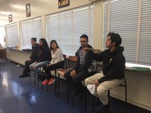 Panel on The Real Deal of Internships at John Muir Career Fair. Internship panel at John Muir High School