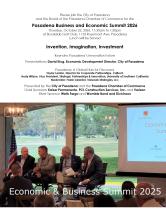 Economic Summit invite and panel photo from 2025